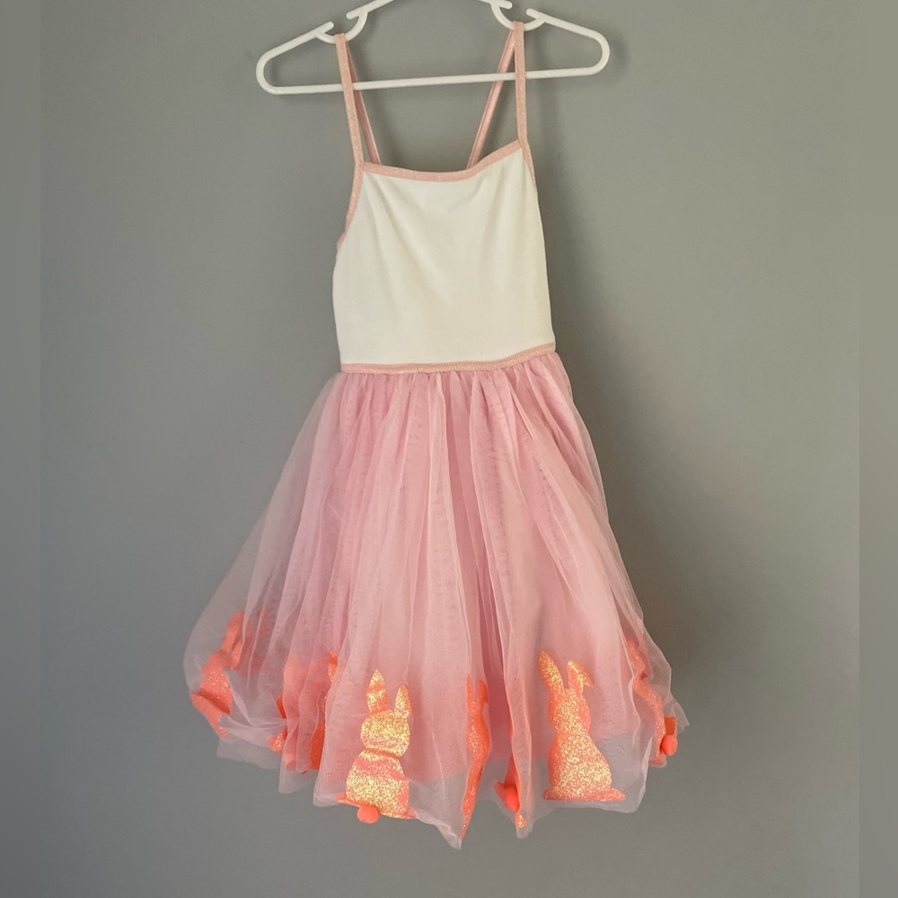 Girl's Zunie Bunny Boarder Glitter Sundress - Picture 2 of 7